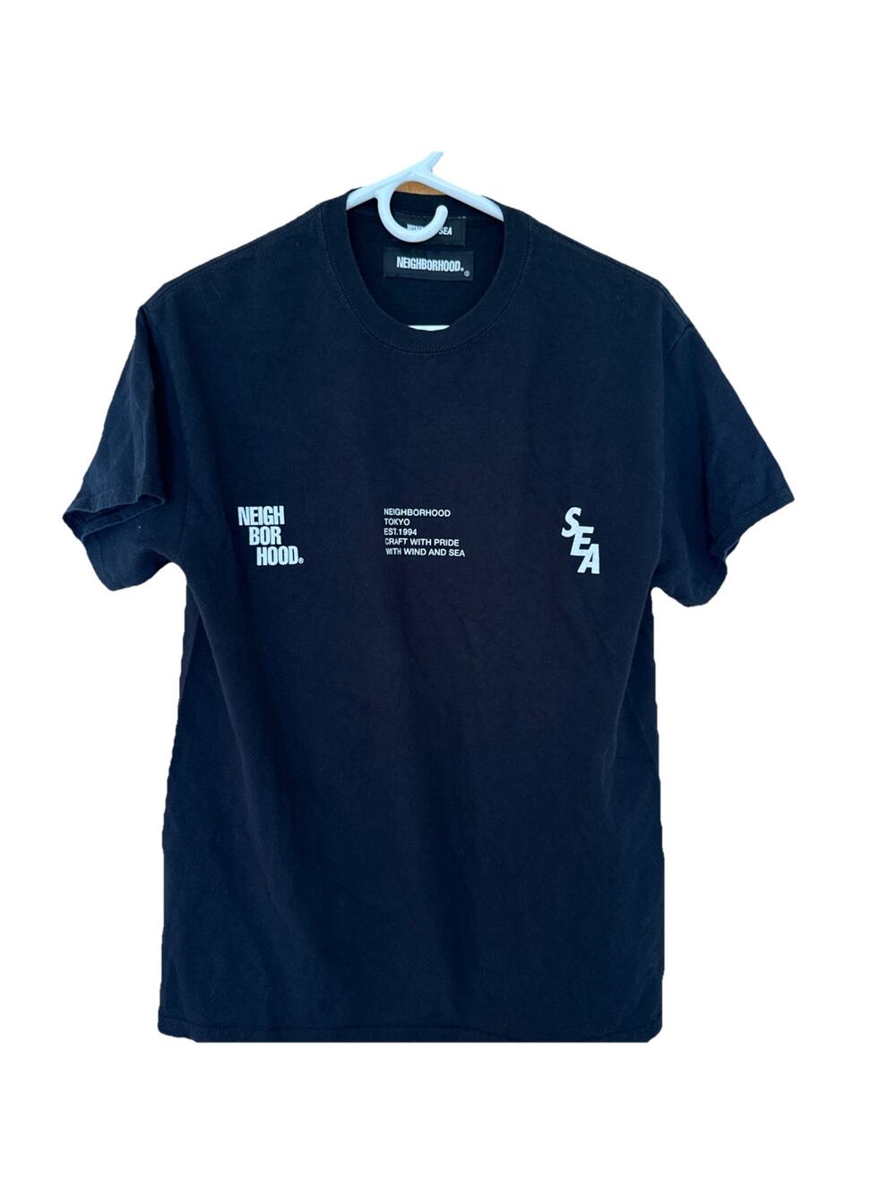 Neighborhood Wind and Sea Black T-shirt Size Small